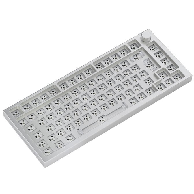 Glorious GMMK Pro White Ice 75% TKL Keyboard - Barebone, ISO Layout, Silver image number 0