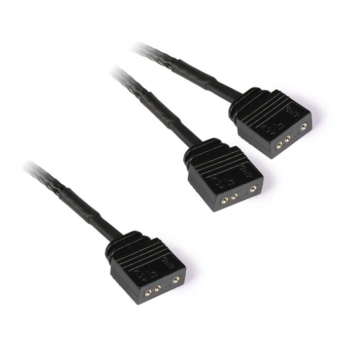 Alphacool Y-Splitter aRGB 3-pin to 2x 3-pin 30cm - black image number 1