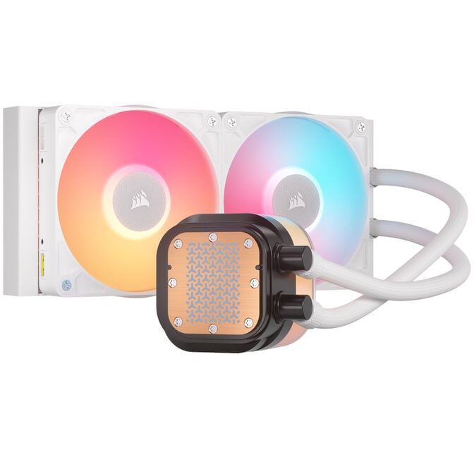 Corsair iCUE LINK Titan 240 RX LCD Komplett-Wasserk&uuml;hlung, RGB - 240mm, wei&szlig; image number 2