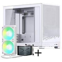 Jonsbo D32 STD PC Case + TRYX PANORAMA SE Complete Water Cooling, ARGB - 240mm, White