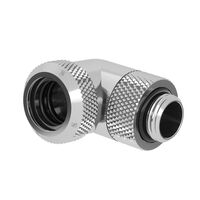Barrow Multi-Link Adapter Connection 90 Degrees G1/4 Inch AG to 14mm OD Hardtube - Rotatable, Silver