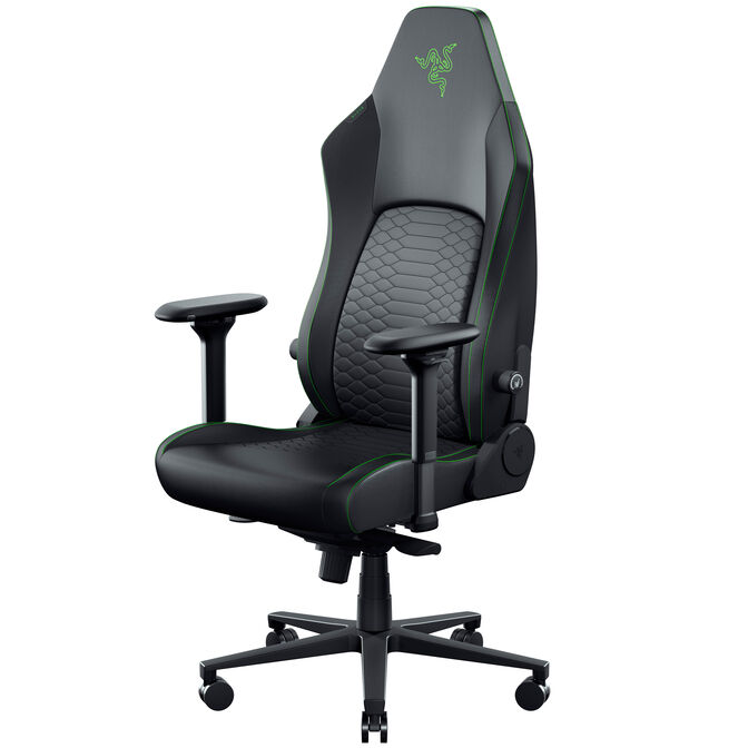Razer Iskur V2 NewGen Gaming Chair, ergonomic design, HyperFlex lumbar support, 4D armrests - black/green image number 2