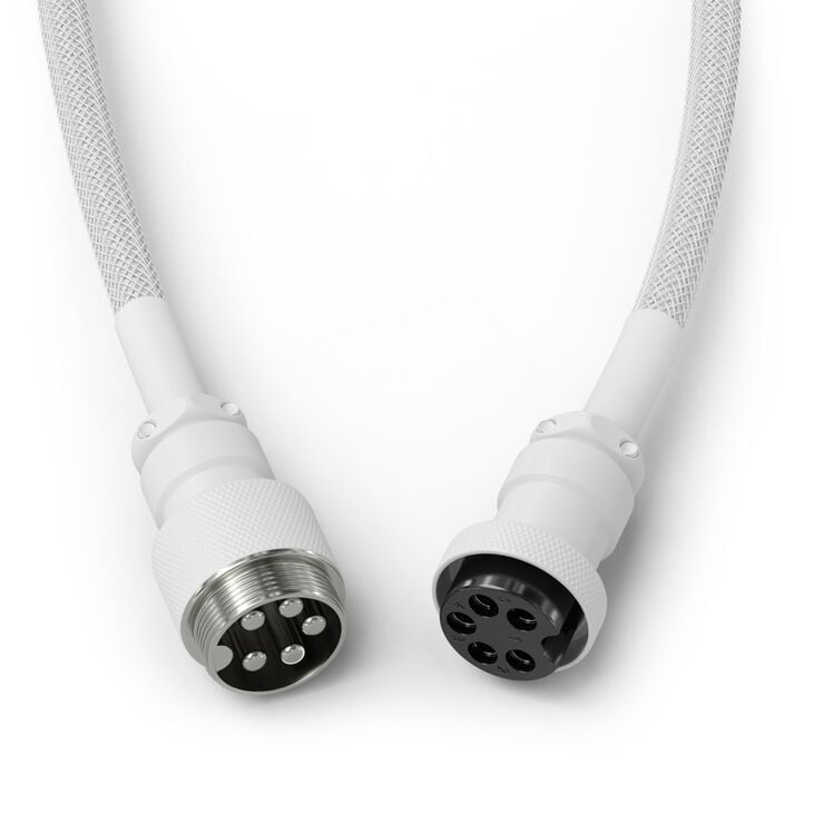 Glorious GMMK Coiled Cable Ghost White, Spiral Keyboard Cable, USB-C/USB-A - White image number 3
