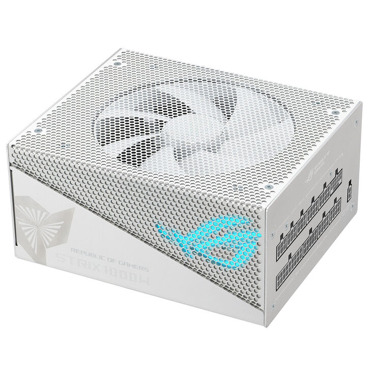 ASUS ROG Strix 1000W Gold Aura, 80 PLUS Gold power supply, modular, PCIe 5.0 - 1000 Watt, white image number 2
