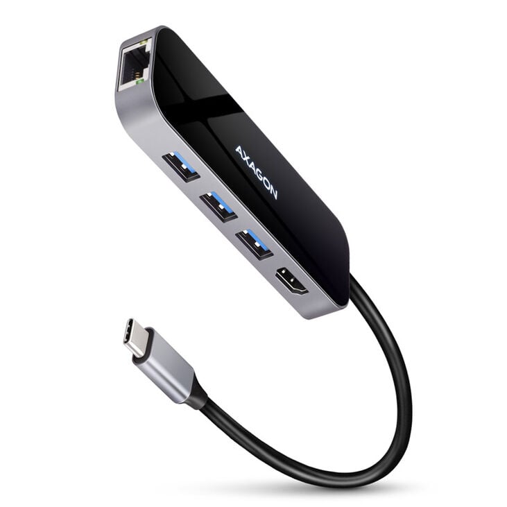 AXAGON HMC-6GL USB Hub, 3x USB 3.0, 1x RJ-45, 1x HDMI image number 0