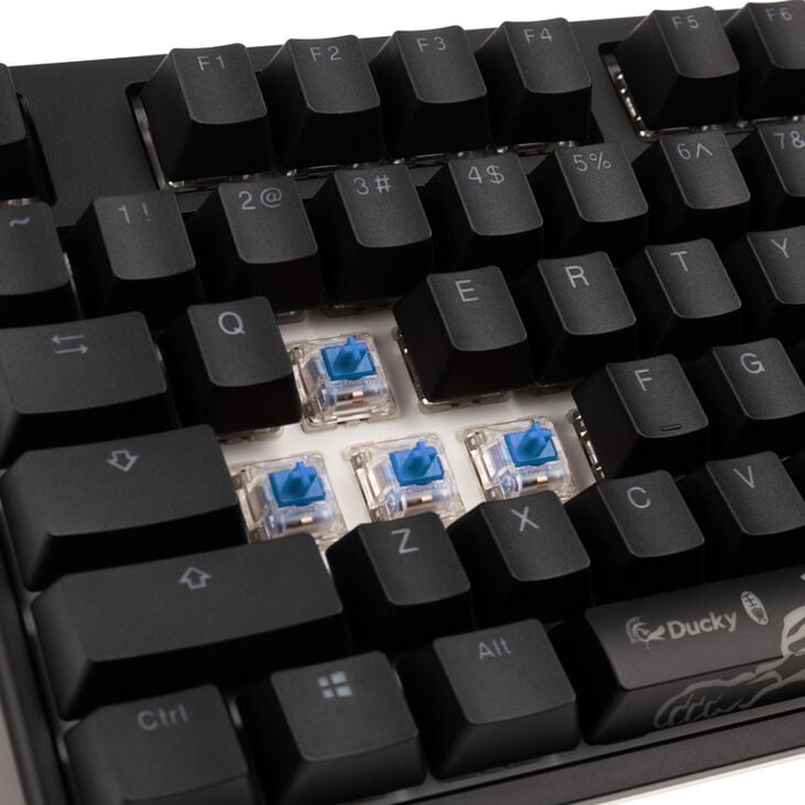 Ducky One 2 Backlit PBT Gaming Tastatur, MX-Blue, RGB LED - schwarz (US) image number 8