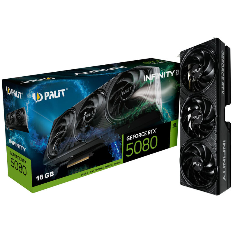 Palit GeForce RTX 5080 Infinity 3 Grafikkarte, 16384 MB GDDR7
