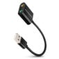 AXAGON ADA-12 USB 2.0, Stereo Audio Mini-Adapter, 15 cm Kabellänge