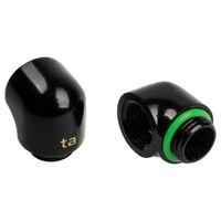 Bitspower Touchaqua Adapter 90 Grad G1/4 Zoll AG auf G1/4 Zoll IG - 2er Pack, schwarz