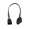 Alphacool Digital RGB LED Y-cable 3-way with JST connector, black - 60cm image number null