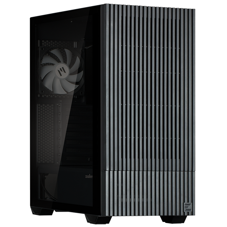 Zalman Z10 DS PC-Gehäuse, Midi-Tower, ATX, RGB, Tempered Glass - schwarz, mit LCD-Display image number 3