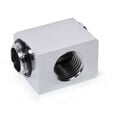 Alphacool Low Profile Adapter 90 Grad G1/4 Zoll AG auf G1/4 Zoll IG - drehbar - Chrome image number null