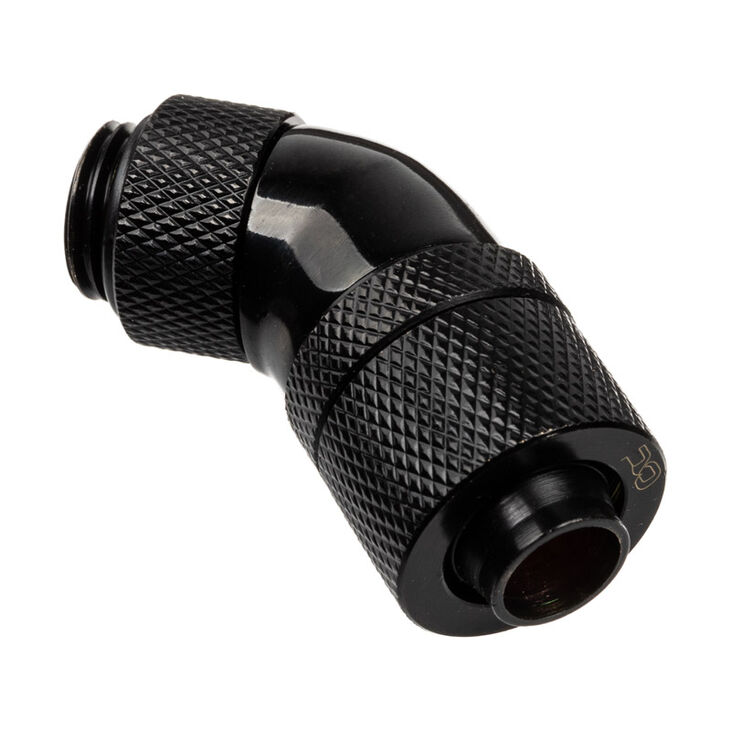 Alphacool HF 13/10 Screw-in Fitting 45 Degree Rotary G1/4 - Black image number 0