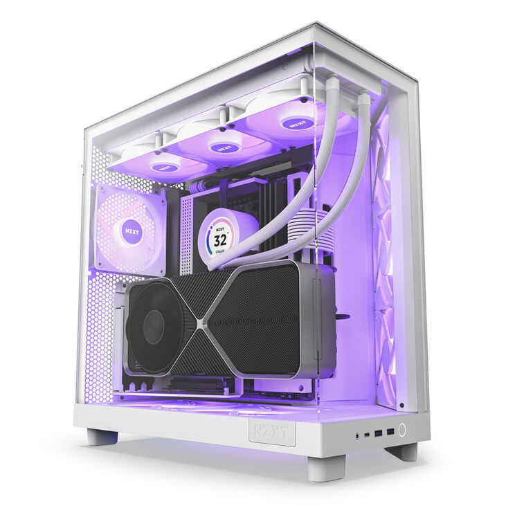 NZXT H6 Flow RGB Midi-Tower - Weiß image number 1