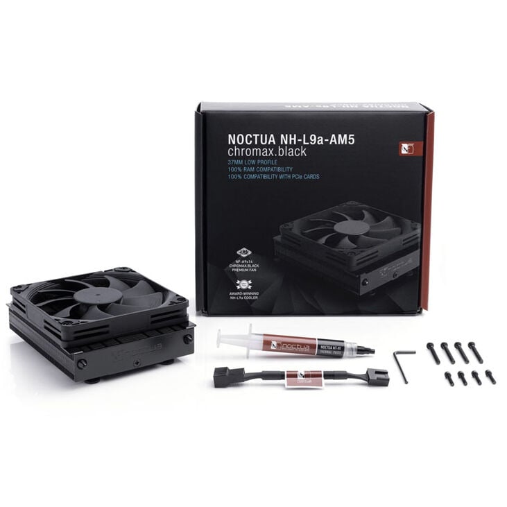 Noctua NH-L9a-AM5 chromax.black Low Profile CPU Cooler - 92mm image number 4