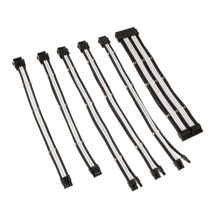 Kolink Core Adept Braided Cable Extension Kit - Black/White image number 1