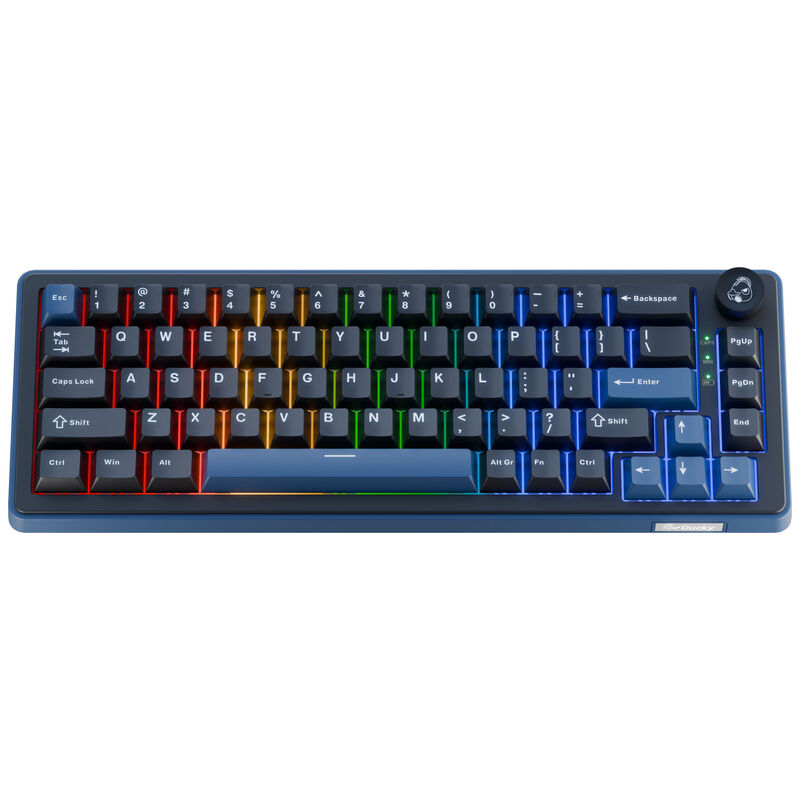 Ducky OK-M 65 Gaming-Tastatur, 65%, Hot-Swap-fähig, RGB, ANSI - KTT Baby Blue Switches
