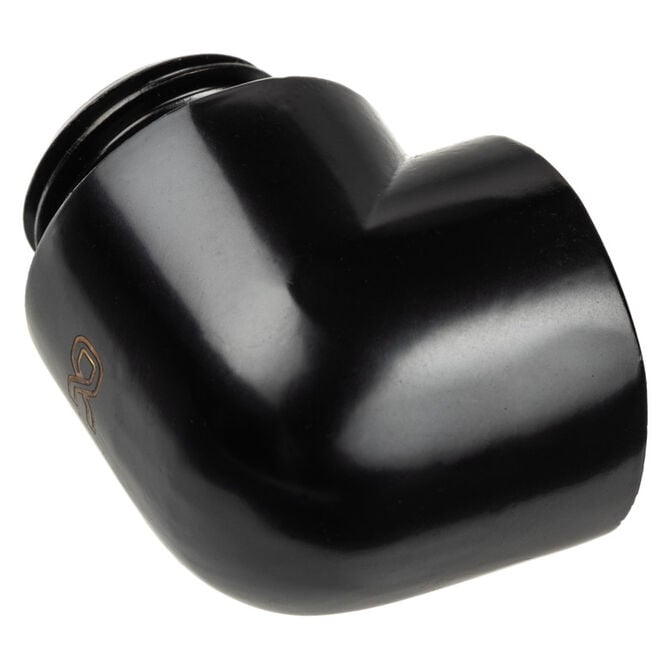 Alphacool Eiszapfen Adapter 90 Degree G1/4 inch Male to G1/4 inch Female - Black image number 1