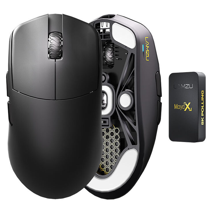 Lamzu Maya X Gaming-Maus 8K Wireless - schwarz image number 3