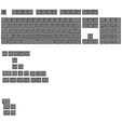 Glorious GPBT Basics Keycaps, ANSI Layout (US), PBT, Doubleshot - Armor Grey image number null