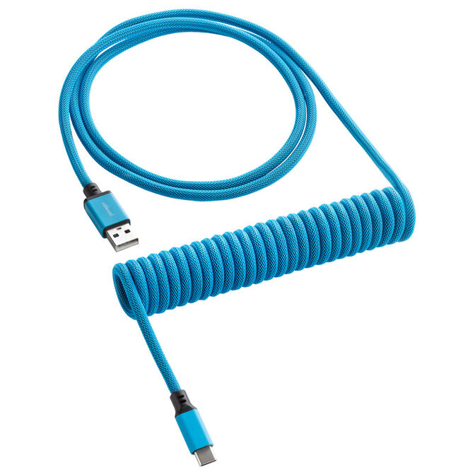 CableMod Classic Coiled Keyboard Cable USB-C zu USB Typ A, Spectrum Blue - 150cm image number 0