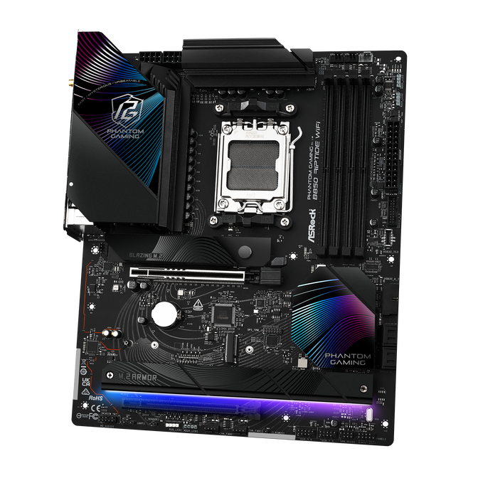 ASROCK B850 Riptide WiFi motherboard, socket AM5, AMD B850, ATX, DDR5 image number 2