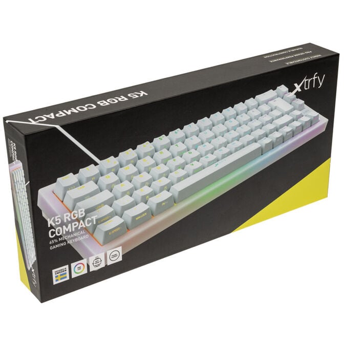 Cherry Xtrfy K5 Gaming Tastatur, TKL, RGB - transparent/wei&szlig; image number 9