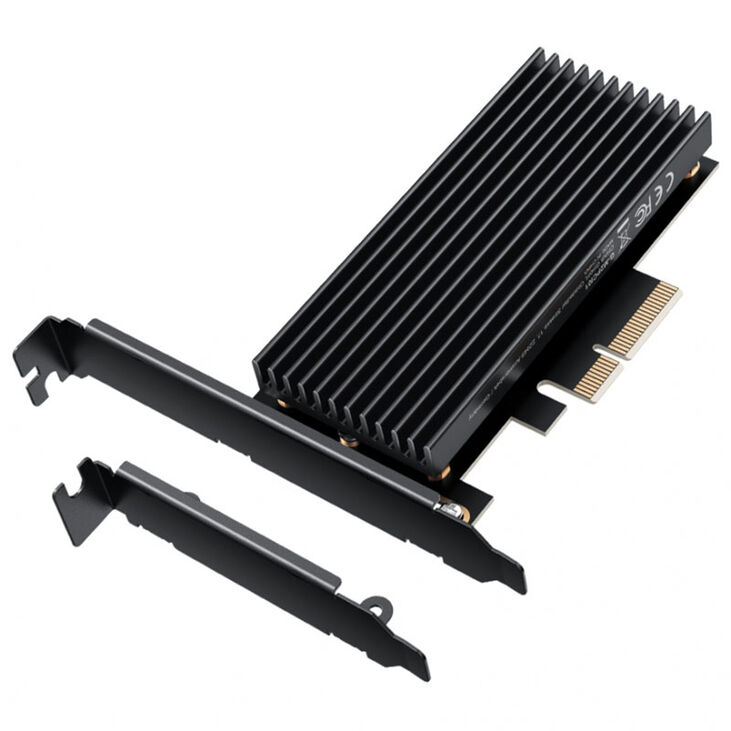 Gray PCIe card for M.2 NVMe SSD to PCIe 4.0 x4 image number 0