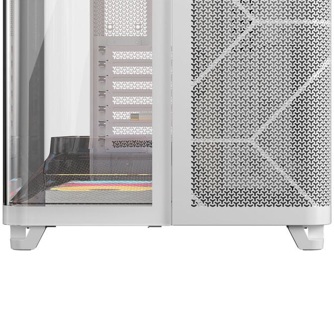 Corsair AIR 5400 LX-R LINK PC Case, Mid Tower, Tempered Glass, RGB - includes 3x 120mm Fans, white image number 8