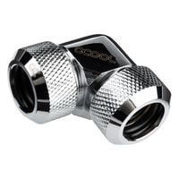Alphacool Eiszapfen 13mm hard tube screw-in fitting 90 degree L-connector acrylic-brass tubes - chrome