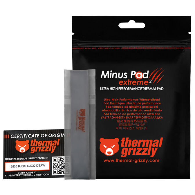 Thermal Grizzly Minus Pad Extreme 2 Thermal Pad - 120 &times; 20 &times; 1.5 mm, 2 pieces image number 6