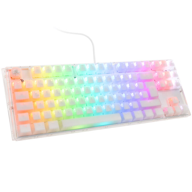 Ducky One 3 Aura White TKL Gaming Keyboard, RGB LED - MX-Speed-Silver image number 0