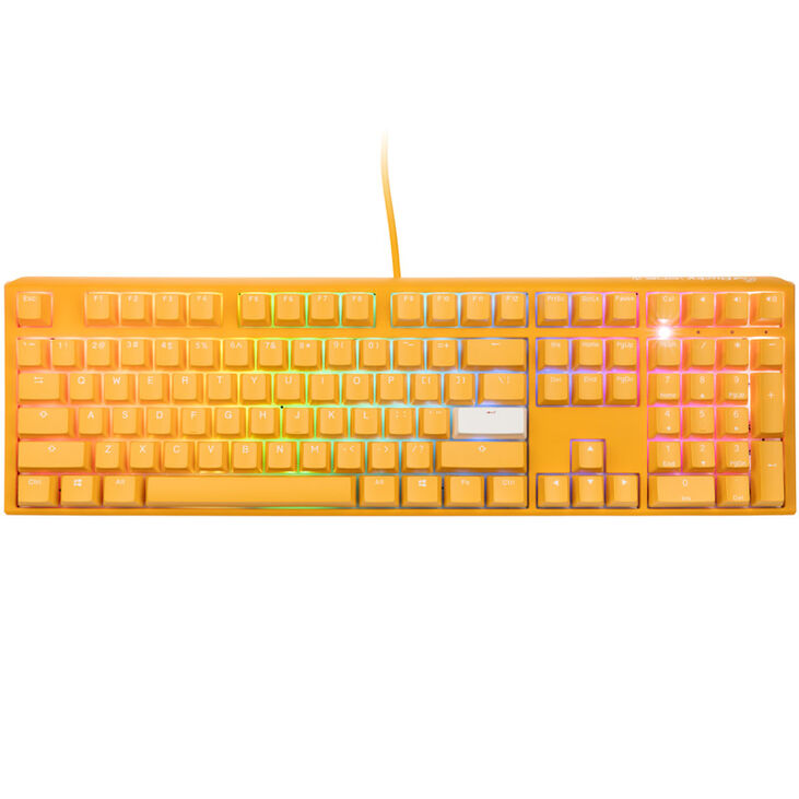 Ducky One 3 Yellow Gaming Tastatur, RGB LED - MX-Clear (US) image number 1