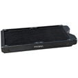 Phobya R27-S240 Radiator, 240 mm radiator, 18 FPI, copper fins, 2x G1/4-inch connectors - black image number null