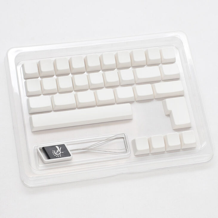 Ducky Blank White PBT Set, MDA Profile - 133 Keycaps, ANSI US Layout, ANSI US Layout image number 4
