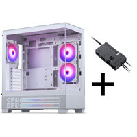 Phanteks XT View Matrix Geh&auml;use-Bundle, Midi-Tower, E-ATX, Tempered Glass + Nxlinq V2 HUB - wei&szlig;