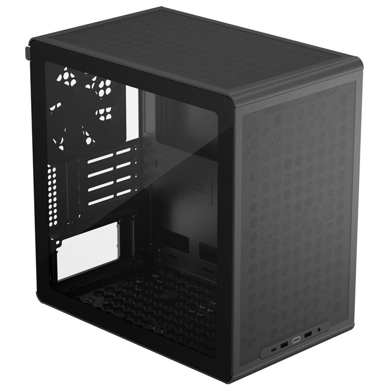 Cooler Master Q300L V3 PC-Gehäuse, Mini-Tower, Micro-ATX, Tempered Glass - schwarz