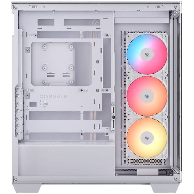 Corsair 3500X RS-R PC Case, Mid-Tower, E-ATX, RGB, Tempered Glass - white image number 6