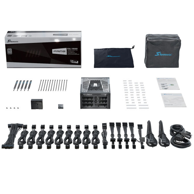 Seasonic Prime PX-1600, 80 PLUS Platinum Netzteil, modular, ATX 3.0, PCIe 5.0 - 1600 Watt image number 8