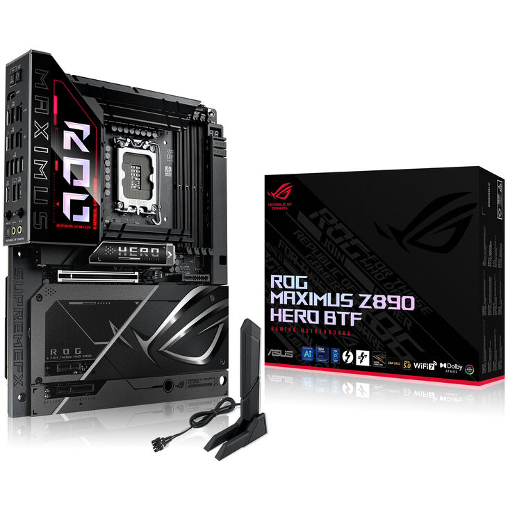 ASUS ROG Maximus Z890 Hero BTF Mainboard, Sockel LGA 1851, Intel Z890, ATX, DDR5 image number 0