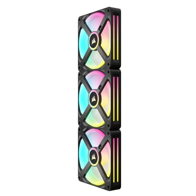 Corsair iCUE LINK QX120 RGB Series, PWM L&uuml;fter, 3er Pack inkl. RGB-Controller - 120mm, schwarz, Star image number 6