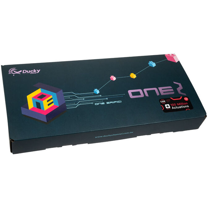 Ducky One 2 TKL PBT Gaming Tastatur, MX-Blue, RGB LED - schwarz image number 9