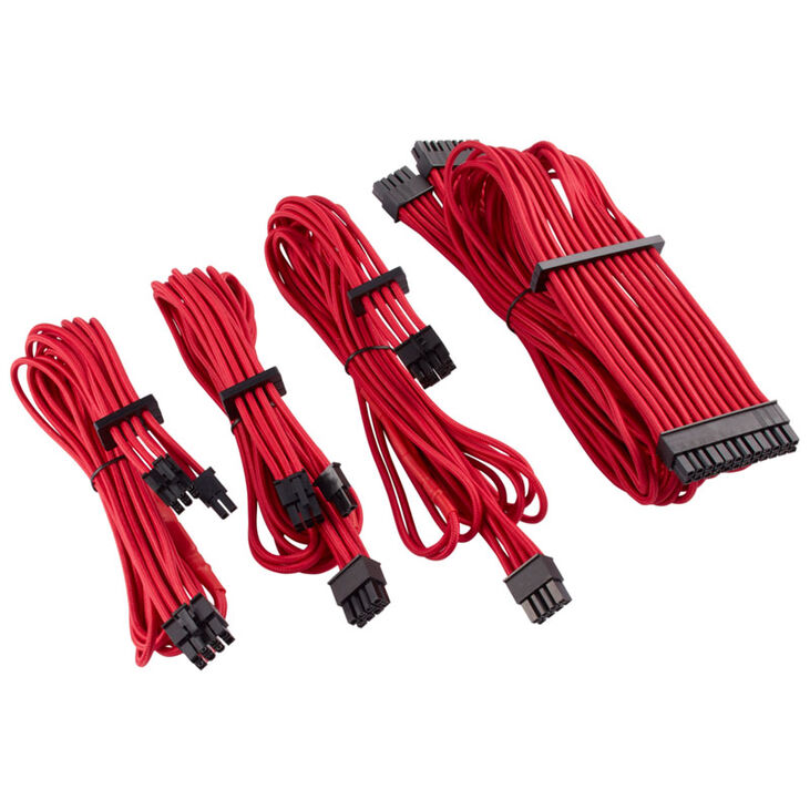 Corsair Premium Sleeved Kabel-Set (Gen 4) - rot image number 1