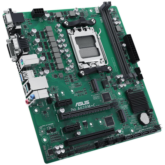 ASUS PRO A620M-C-CSM, AMD A620 motherboard, socket AM5, DDR5 image number 1