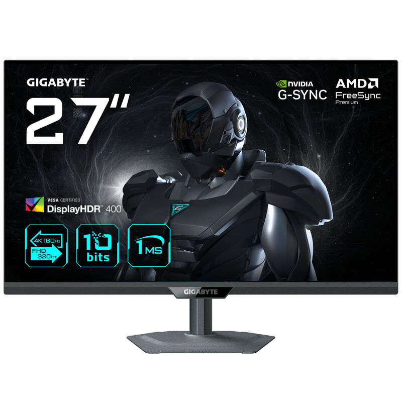 GIGABYTE G27U, 27 Zoll UHD Gaming-Monitor, 160/320Hz, IPS-Panel, G-SYNC Compatible