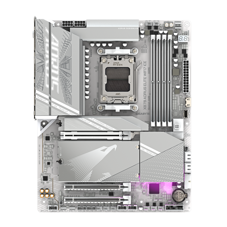 Gigabyte X870 A Elite WF7 ICE Mainboard, Sockel AM5, AMD X870, ATX, DDR5 image number 1