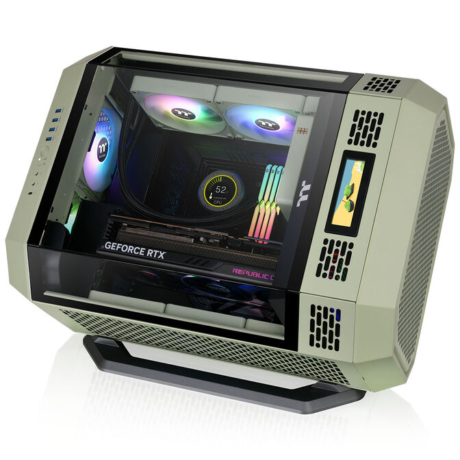 Thermaltake The Tower 600 PC-Geh&auml;use, Midi-Tower, ATX, Tempered Glass - Matcha Green image number 7