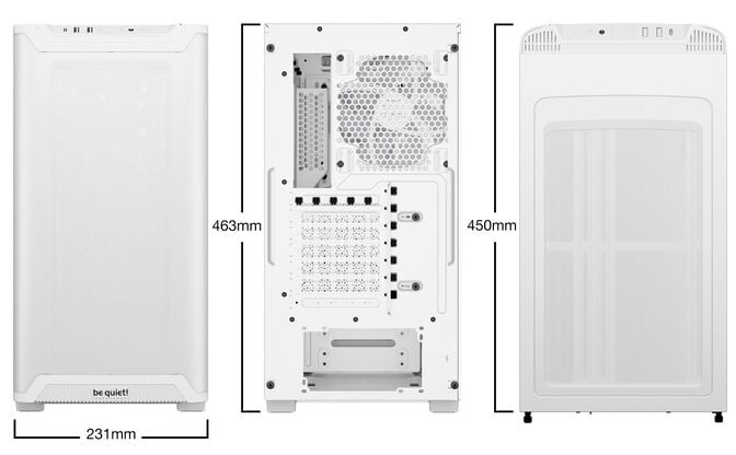 be quiet! Pure Base 501 LX PC-Geh&auml;use, Midi-Tower, ATX, Tempered Glass - wei&szlig; image number 1