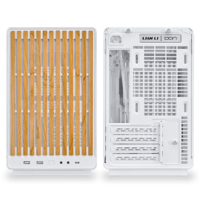 Lian Li DAN Cases A3-mATX Wood Edition PC-Geh&auml;use, Tempered Glass, Micro-ATX - Buche, wei&szlig; image number 2