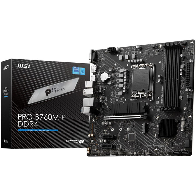 MSI Pro B760M-P, Socket LGA 1700, Intel B760M, Micro-ATX - DDR4 image number 0